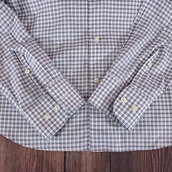 Suitsupply Mens Size 16.5L 42-7 Traveller Slim Fit LS Button Up Shirt White Blue - Picture 10 of 16